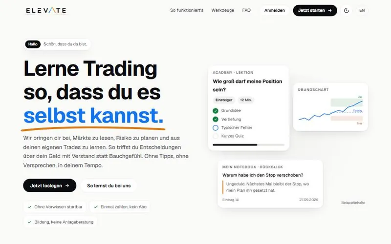 Startseite von we-elevate.at