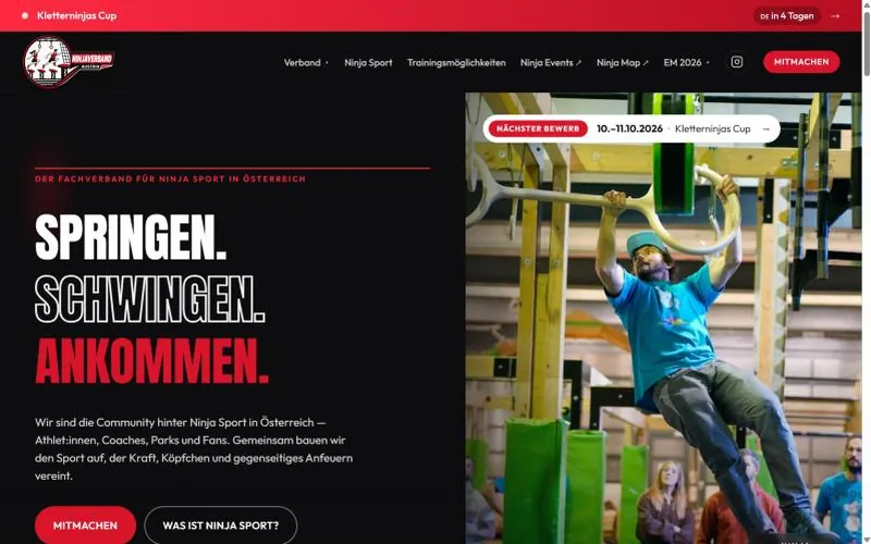 Startseite von ninjaverband.at
